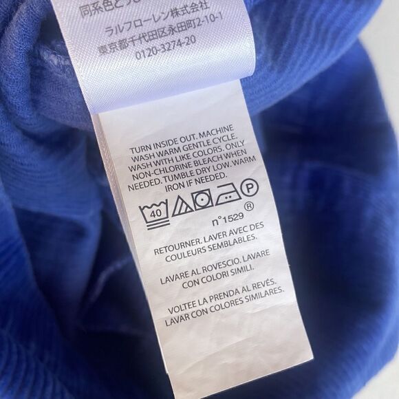 Ralph Lauren Romper Dress Blue Corduroy 9 month - Picture 6 of 7